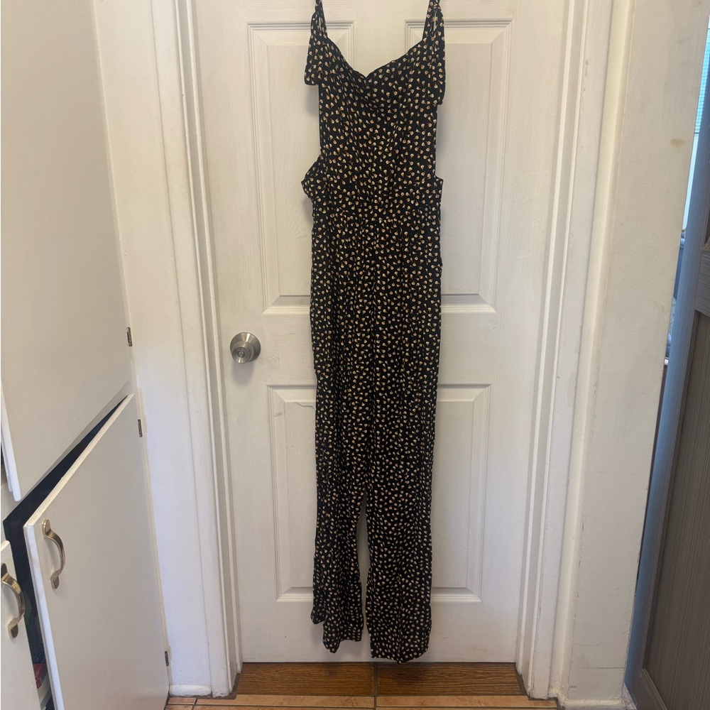 Lucy Love Black and Yellow Floral Jumpsuit